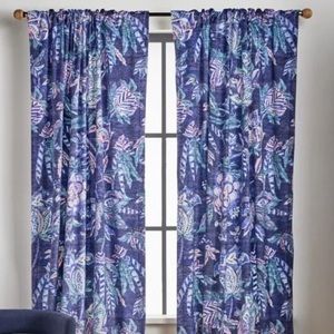 Bundle of (4) NEW 84”L Anthropologie Mulberry Velvet Curtain Panels